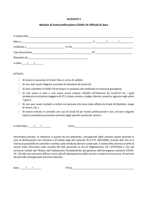 Allegato 2 - Autocertificazione arbitri