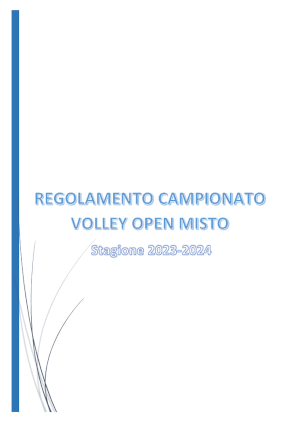 Regolamento campionato